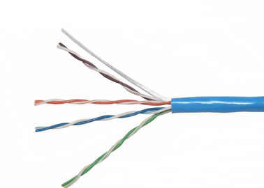 Μπλε καλυμμένο καλώδιο καλώδια 305m του τοπικού LAN χαλκού δικτύων 4 ζευγαριών UTP Cat6